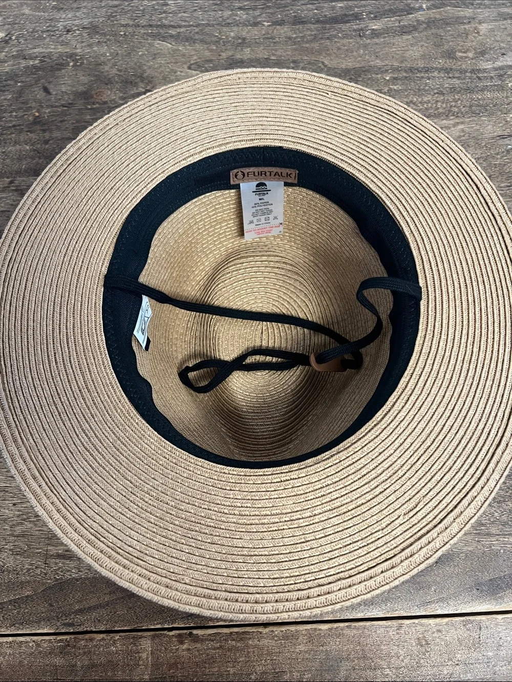 Straw Fedora Hat with Black Band - Women Accessories